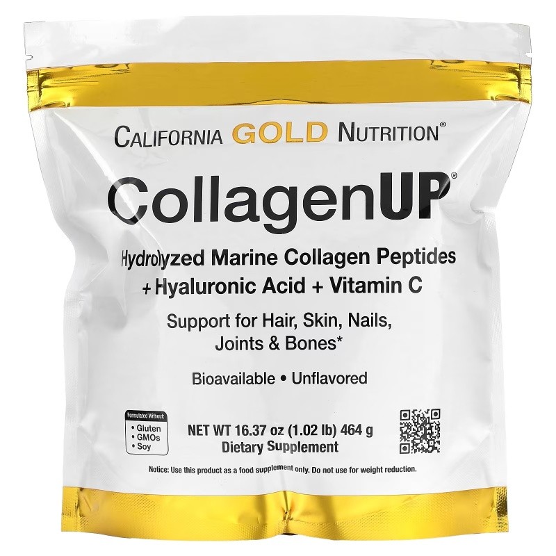 California Gold Nutrition, CollagenUP（コラーゲンアップ）、加水分解海洋性コラーゲンペプチド、ヒアルロン酸とビタミンC配合、プレーン、464g