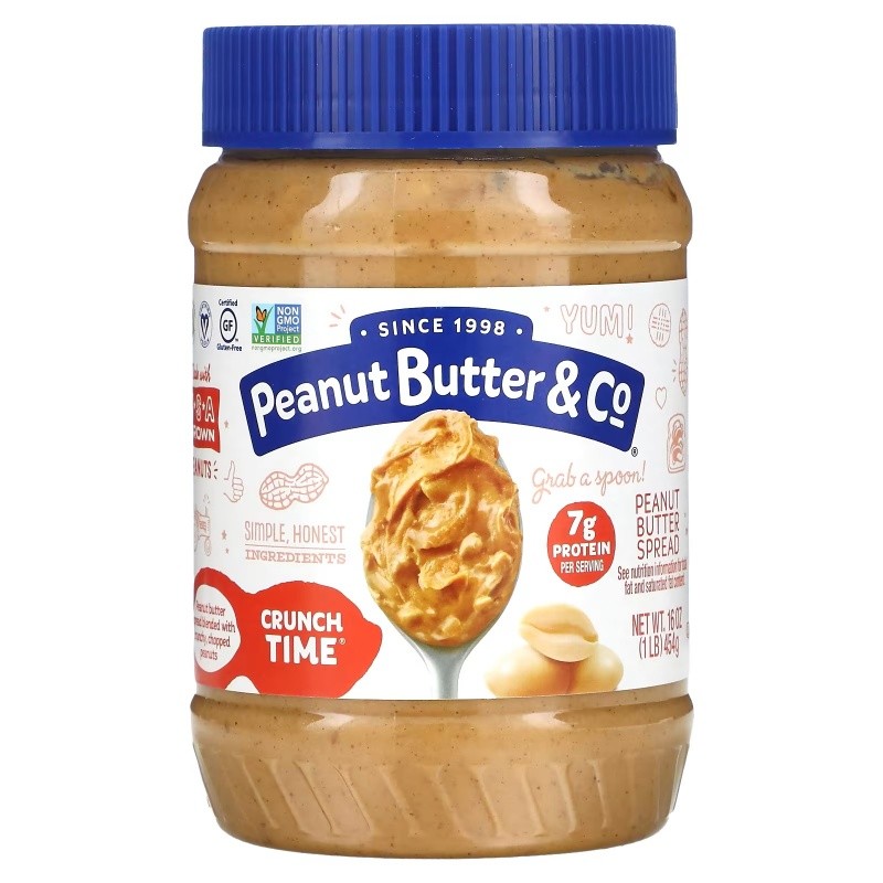 Peanut Butter & Co., クランチ タイム、ピーナッツバター スプレッド、16 oz